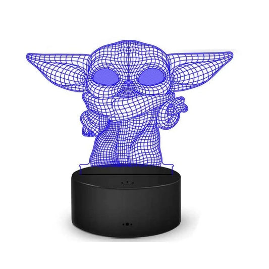 3D Illusion Baby Yoda LED Lamp